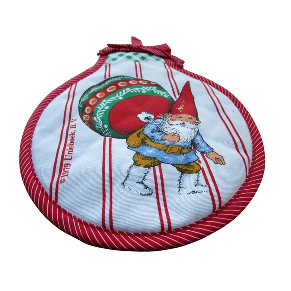 Vintage 1979 Unieboek B.V. Gnome Design Quilted Pot Holder - Picture 7 of 12